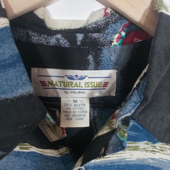 Mens Button Up Vintage Shirt Short Sleeve Sz M - Picture 2 of 3